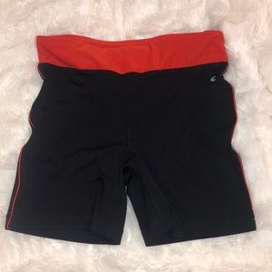 BLACK & RED BIKER SHORT